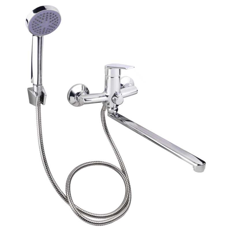 Змішувач для ванни Lidz Gloria 005 з поворотним виливом (з душовим гарнітуром) (k35)